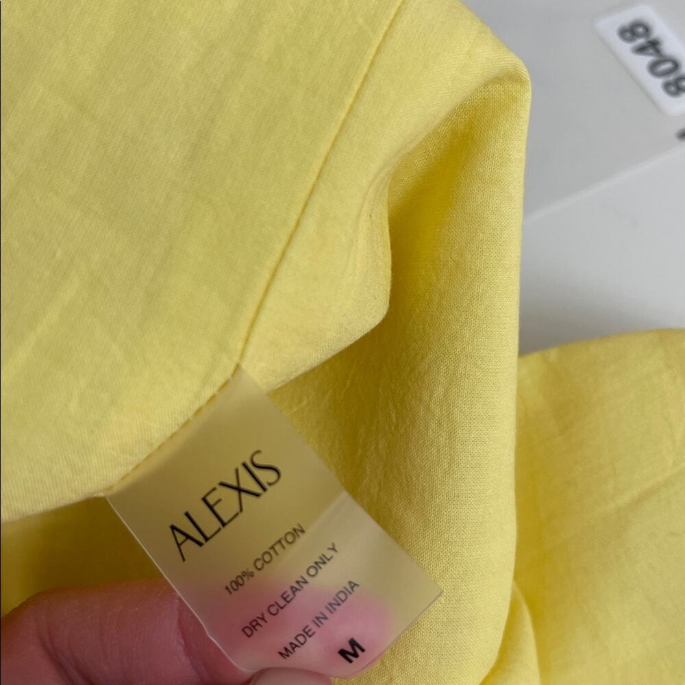 ALEXIS Malia Mirror Sequin Embellished Polkadot Yellow Midi Dress Size Medium - Picture 10 of 10